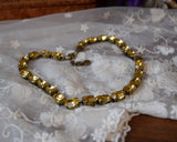 Golden Yellow Swarovski Crystal Necklace - Medium Oval