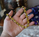 Golden Yellow Swarovski Crystal Necklace - Medium Oval