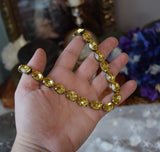 Golden Yellow Swarovski Crystal Necklace - Medium Oval