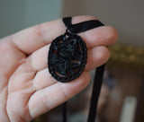 "Ironwork" Lace Flower Pendant