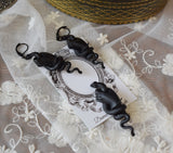 "Ironwork" Hand & Snake Earrings