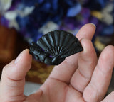 "Ironwork" Victorian Hand & Fan Brooch