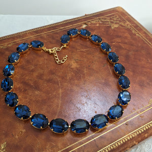 Sample Sale! Aurora Navy Blue Large Oval