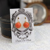 Coral Crown Earrings - Medium Oval