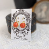 Coral Crown Earrings - Medium Oval