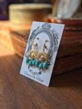 Art Nouveau Turquoise Girandole Earrings