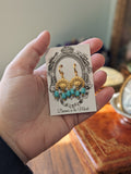 Art Nouveau Turquoise Girandole Earrings