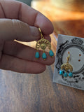 Art Nouveau Turquoise Girandole Earrings