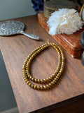 Golden Beaded Necklace - Faceted Single or Double Strand