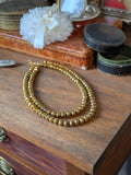 Golden Beaded Necklace - Faceted Single or Double Strand