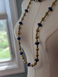 Renaissance Jewelry Set - Royal Blue and Dark Gold