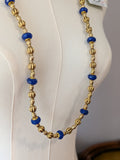 Renaissance Jewelry Set - Royal Blue and Dark Gold