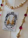 Renaissance Jewelry Set - Red, Gold, and Pearl