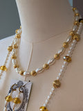 Renaissance Jewelry Set - Light Amber, Gold, and Pearl