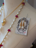 Renaissance Jewelry Set - Red, Pearl and Crystal