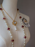 Renaissance Jewelry Set - Red, Pearl and Crystal