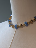 Renaissance Blue Opal and Gold Necklace