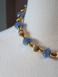 Renaissance Blue Opal and Gold Necklace