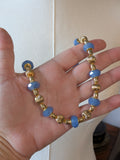 Renaissance Blue Opal and Gold Necklace