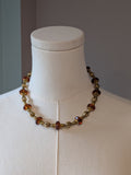 Renaissance Dark Amber and Dark Gold Necklace