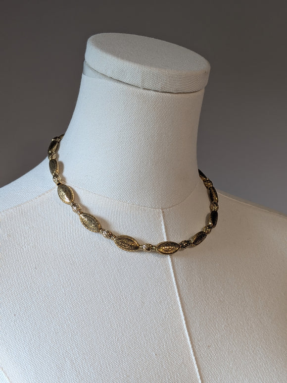 Renaissance Dark Golden Figured Necklace