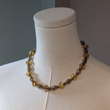 Renaissance Light Amber and Dark Gold Necklace