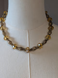 Renaissance Light Amber and Dark Gold Necklace