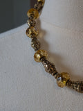 Renaissance Light Amber and Dark Gold Necklace