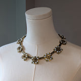 Renaissance Olive and Gold Collar Necklace