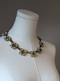 Renaissance Olive and Gold Collar Necklace