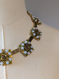 Renaissance Olive and Gold Collar Necklace