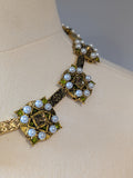 Renaissance Olive and Gold Collar Necklace