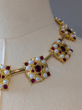 Renaissance Ruby and Pearl Collar Necklace
