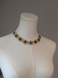 Tudor Emerald Green and Pearl Collar Necklace