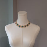 Tudor Emerald Green and Pearl Collar Necklace