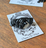"Ironwork" Victorian Hand Brooch