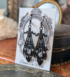 "Ironwork" Gothic Pendant Earrings