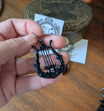 "Ironwork" Lyre Earrings - Large and Small