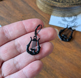 "Ironwork" Lyre Earrings - Large and Small