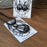 "Ironwork" Lyre Pendant Necklace