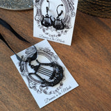 "Ironwork" Lyre Pendant Necklace