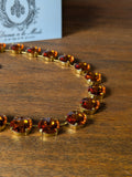 Orange Aurora Crystal Riviere Necklace - Medium Round
