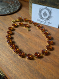 Orange Aurora Crystal Riviere Necklace - Medium Round