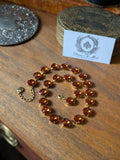 Orange Aurora Crystal Riviere Necklace - Medium Round