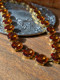 Orange Aurora Crystal Riviere Necklace - Medium Round