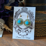 Turquoise Cluster Earrings
