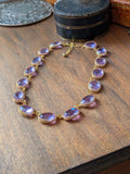 Light Amethyst Aurora Crown Necklace - Large Oval