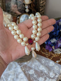 18th Century Double Pearl Necklace with Crystal