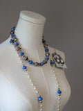 Renaissance Jewelry Set - Blue, Pearl, and Silver