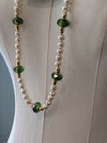 Renaissance Jewelry Set - Olive, Gold, and Pearl